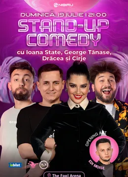 Costinești: The Fool Arena - Stand-up comedy cu George Tănase, Ioana State, Drăcea și Cîrje