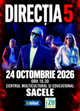 Sacele: Concert Direcția 5 - „100% Direcția 5”