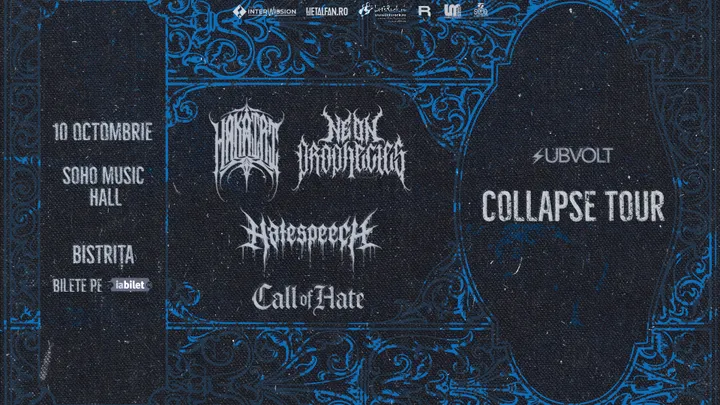 Bistrița: Collapse Tour — Hakairi, Neon Prophecies și Call of Hate