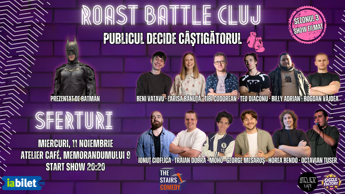 Roast Battle | Stand-up Comedy Show | Sferturi | Publicul decide câștigătorul | by The Stairs Comedy