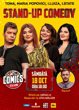 Stand-up cu Toma, Maria, Ioana State și Ioana Luiza la Comics Club!
