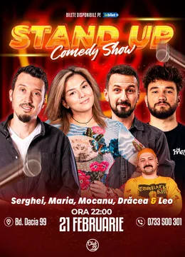 Stand-up Comedy cu Serghei, Maria Popovici, Mocanu, Drăcea - Leo la Club 99
