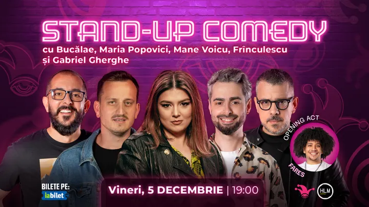 The Fool: Stand-up comedy cu Bucălae, Maria Popovici, Mane Voicu, Frînculescu și Gabriel Gherghe