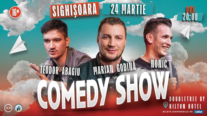 Sighișoara: Show de comedie cu Marian Godină, Bogdan Nonic și Teodor Abagiu