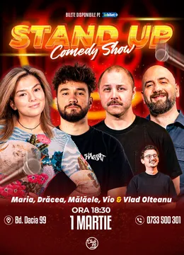 Stand-up Comedy cu Maria Popovici, Drăcea, Mălăele, Vio - Vlad Olteanu