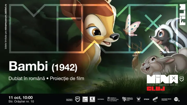Cluj-Napoca: Bambi (1942) - proiecție de film