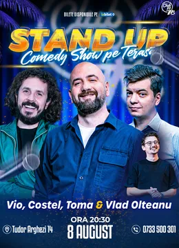 Stand-up Comedy cu Vio, Costel, Toma - Vlad Olteanu la Terasa TNB