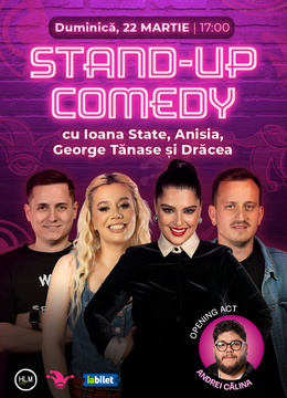 The Fool: Stand-up comedy cu George Tănase, Ioana State, Mane Voicu și Anisia