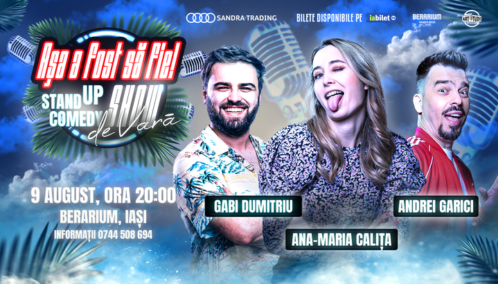 Iași: Stand-up comedy show cu Ana Maria Calița, Gabi Dumitru, Andrei Garici @ BERARIUM Tankeria Ursus