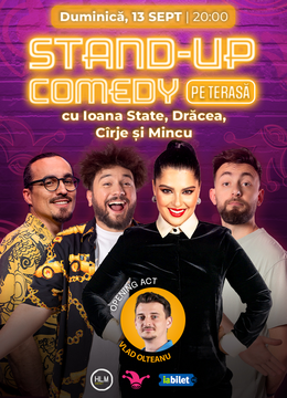 The Fool Terasa: Stand-up comedy cu Cîrje, Drăcea, Ioana State și Mincu