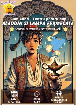 Lumi Land: Aladdin si Lampa Fermecata - Spectacol de teatru interactiv pentru copii + Petrecerea Prietenilor LumiLunzi
