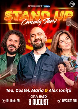 Stand-up Comedy cu Vio, Costel, Maria Popovici - Alex Ioniță la Club 99