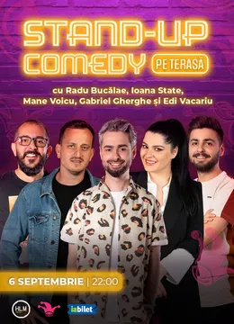 The Fool: Stand-up Comedy pe terasă cu Radu Bucălae, Ioana State, Mane Voicu, Gabriel Gherghe și Edi Vacariu