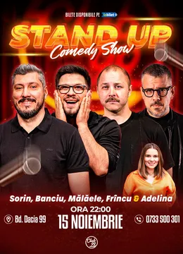 Stand-up Comedy cu Sorin Pârcălab, Banciu, Mălăele, Frîncu - Adelina Toma la Club 99