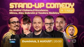 The Fool Terasa: Stand-up comedy cu Frînculescu, Mincu, Ciobanu, Alex Dobrotă și Teodora Nedelcu