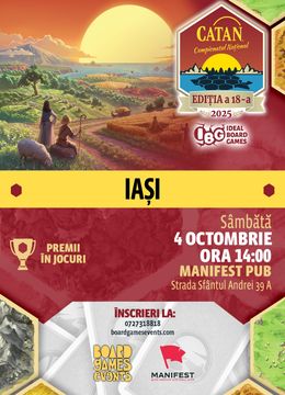 Iasi: Campionatul Național de Catan – Etapa Locală Iași 2025 – Ediția de Toamnă