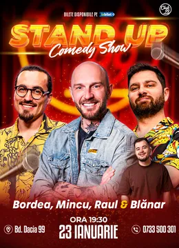 Stand-up Comedy cu Bordea, Mincu, Raul Gheba - Marian Blănar la Club 99
