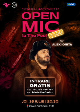 The Fool Terasa: Open Mic: MC Alex Ionita