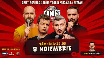 Stand-up cu Cristi Popesco, Toma, Sorin și Mitran la ComicsClub!
