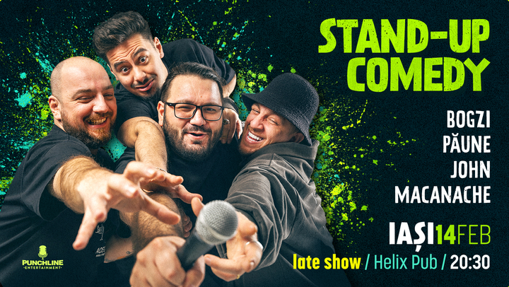 Iași: Stand-up Comedy cu Macanache, Bogzi, John și Florentin Păune