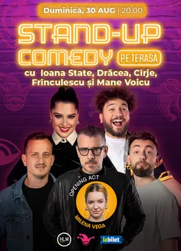 The Fool Terasa: Stand-up comedy cu Cîrje, Drăcea, Frînculescu, Ioana State și Mane Voicu