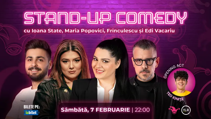 The Fool: Stand-up comedy cu Ioana State, Maria Popovici, Frînculescu și Edi Vacariu
