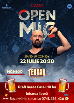 Stand-up Comedy Open mic la ComicsClub!