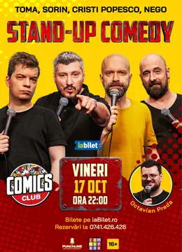 Stand-up cu Cristi Popesco, Toma, Sorin și Nego la ComicsClub!