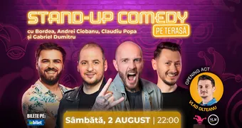 The Fool: Stand-up Comedy pe terasă cu Bordea, Andrei Ciobanu, Claudiu Popa și Gabriel Dumitriu