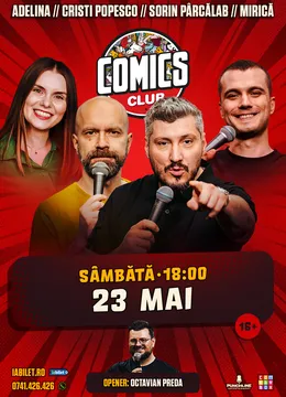 Stand-up cu Cristi Popesco, Adelina Toma, Sorin și Mirică la ComicsClub!