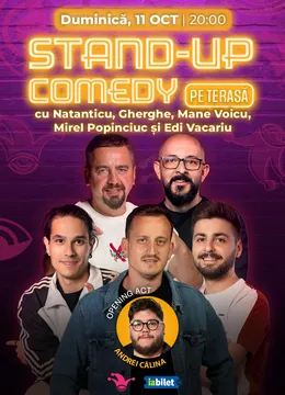The Fool Terasa: Stand-up comedy cu Mane Voicu, Mirel Popinciuc, Natanticu, Gherghe și Edi Vacariu