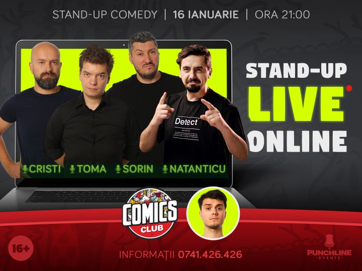 Stand up - Live Online cu Cristi, Natanticu, Toma și Sorin!