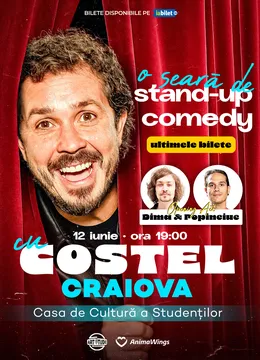 Craiova: O seara de stand up comedy cu Costel