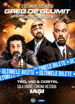 Iași: SHOW 2 - Greu de glumit cu Teo, Vio și Costel | Stand Up Comedy Show
