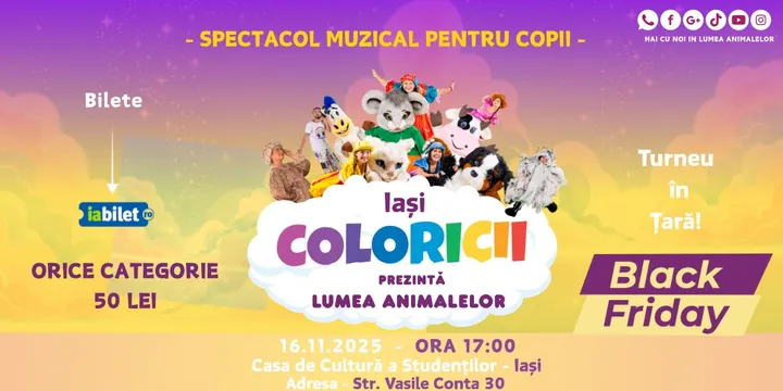 Iasi: Coloricii prezintă lumea animalelor
