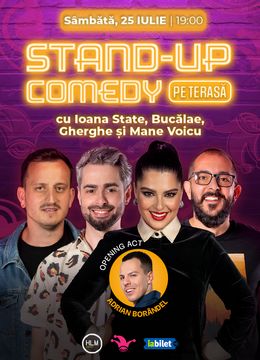 The Fool Terasa: Stand-up comedy cu Bucălae, Ioana State, Mane Voicu și Gherghe