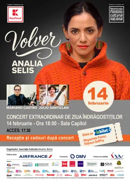 Timișoara: Analia Selis - Concert extraordinar de Ziua Îndrăgostiților - "Concert, recepție și cadouri!"