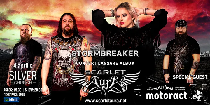 Bucuresti: Scarlet Aura - Lansare "Stormbreaker" la Silver Church, Invitati speciali - MotorAct