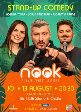 Chitila: Stand-up comedy cu Sorin Pârcălab, Adelina Toma și Florentin Păune