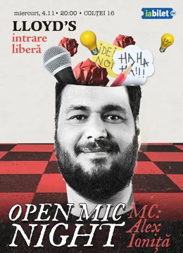 Lloyd's: Stand-up comedy Open Mic cu MC Alex Ioniță 4.11