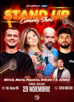 Stand-up Comedy cu Mirică, Maria Popovici, Cristi Popesco, Drăcea - Răzvan Zeldea la Club 99