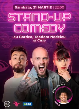 The Fool: Stand-up comedy cu Bordea, Cîrje și Teodora Nedelcu