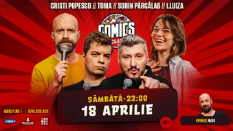 Stand-up cu Toma, Popesco, Sorin și Ioana Luiza la ComicsClub!