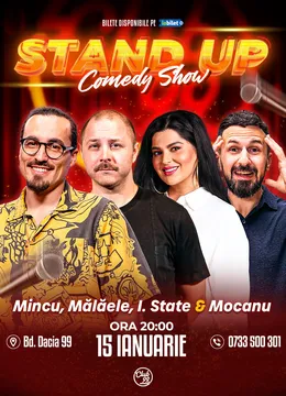 Stand-up Comedy cu Mincu, Mălăele, Ioana State & Mocanu la Club 99