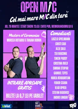 Cluj-Napoca: The Stairs Comedy| Open Mic | Stand-up Comedy Show | MCs Traian Dobra și Mircea Rotariu