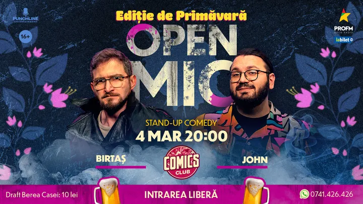 Stand-up Comedy Open Mic Ediție de Primăvară la ComicsClub!