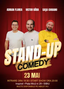 Sibiu:  Stand-Up Comedy cu Băra, Sașa & Adrian