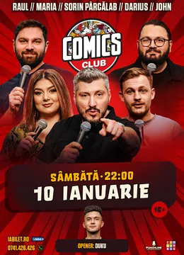 Stand-up cu Toma, Sorin Pârcălab, Darius și John la ComicsClub!