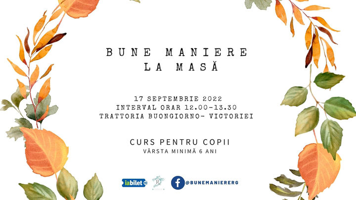 Curs de Bune Maniere la masă