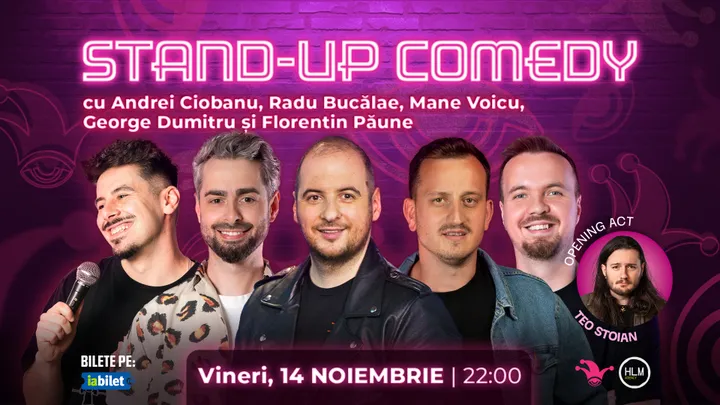 The Fool: Stand-up comedy cu Radu Bucălae, Andrei Ciobanu, Mane Voicu, George Dumitru și Edi Moise